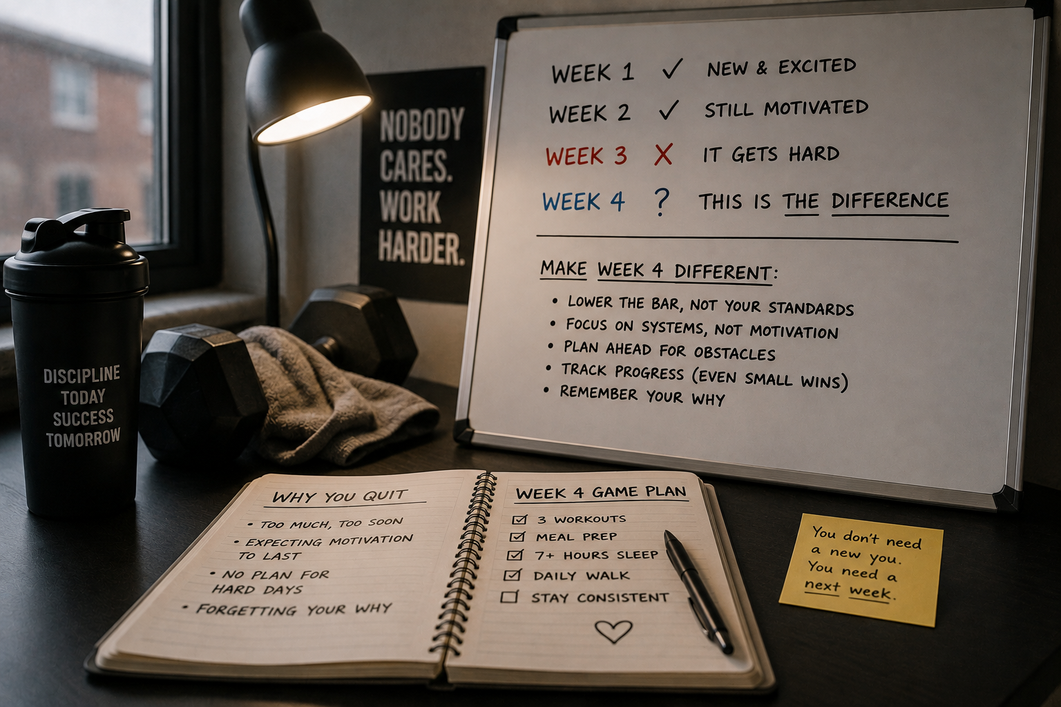 Why You Quit in Week Three — And How to Make Week Four Different